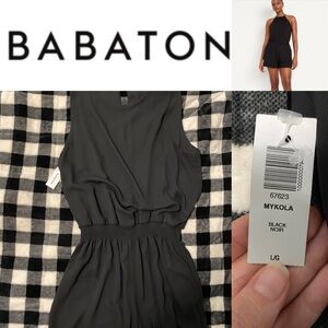 ARITZIA | Babaton | Mykola Black Sleeveless Romper | Size Large